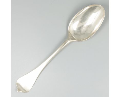 Silver spoon, Abraham Pootholt, Groningen 1771-72. With accolade handle end. Netherlands, Groningen, Abraham Pootholt, 1771-7