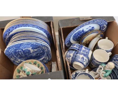 Collection of Copeland Spode Italian pattern blue and white table ware, Cauldon blue and white table ware and tea ware, other