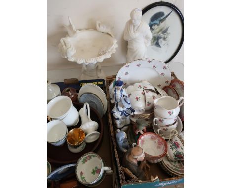 Four Ainsley Indian tree pattern cups and saucers, Colclough part tea service decorated with roses and other decorative ceram