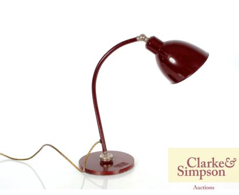 A Bauhaus style lamp, designed by Christian Bell, manufactured by Bunte and Remmler, circa 1928-1931