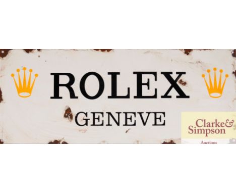 An enamel Rolex style sign