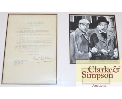 Of Sherlock Holmes interest, a large collection of memorabilia to include various signed photographs of actors who have playe