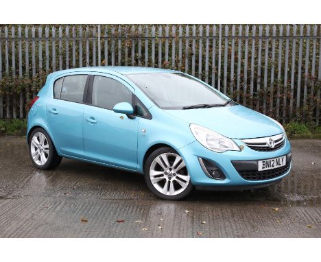 A 2012 Vauxhall Corsa SE Auto. 1.4 petrol, 5 door hatchback, reg. BN12 NLY. Mileage showing 22,786, owner's manual, 2x keys, 