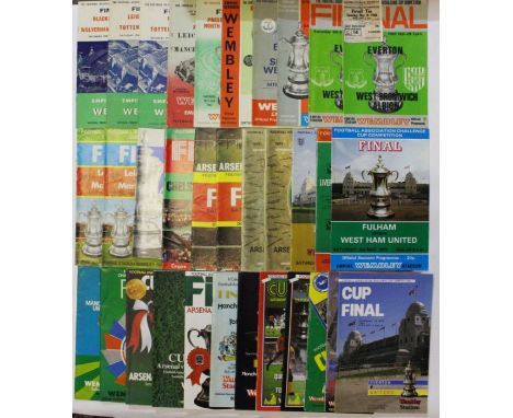 F.A. Cup: A complete run of F.A. Cup Final programmes, 1960-1984, 1968 with ticket, and some duplication. Varying condition. 