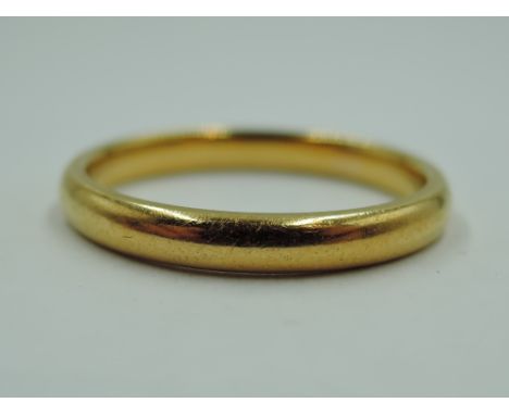 A 22ct gold wedding band, size M &amp; approx  3.4g