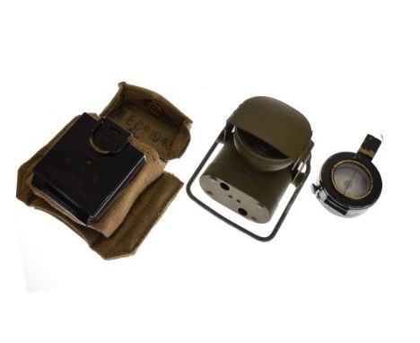 World War II era Military issue Mark III marching compass, No.8109693, T.G.Co.Ltd, London, 1941, together with a Mark I march