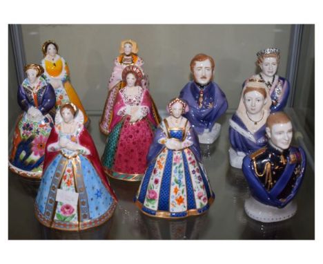 Set of six Royal Worcester Connoisseur Collection candle snuffers - The Six Wives Of King Henry VIII, together with four Roya