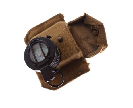 Military Interest - World War II era Mark III marching compass, stamped beneath T.G.Co. Ltd, London No.B317436 1945 MKIII wit