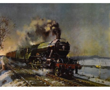 Terence Cuneo - Signed limited edition print - 'The Flying Scotsman', 18/850, signed lower right, published 1976, 56.5cm x 76