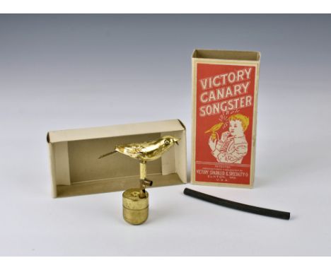 A very rare novelty 'VICTORY CANARY SONGSTER' whistle, Victory Sparkler & Specialty Co, USA, c.1920, A popular tool for stree