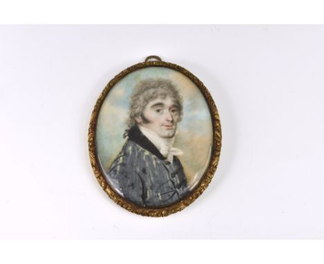 English School, early 19th century - a portrait miniature of a gentleman, Sir John Elley KCB KCH KMT KSG (1764-1839), waterco