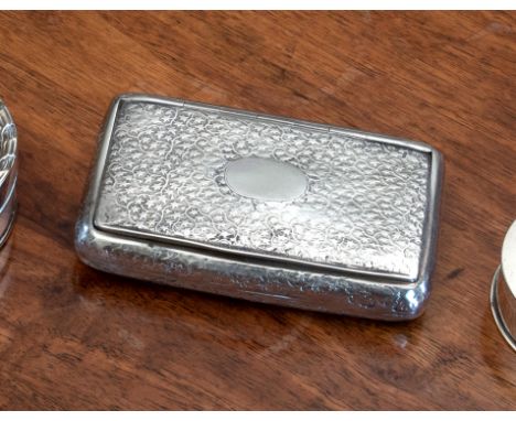 An Austrian silver snuff box, Georg Adam Scheid, Vienna, c.1862, of typical rounded rectangular form, all over decorated in r