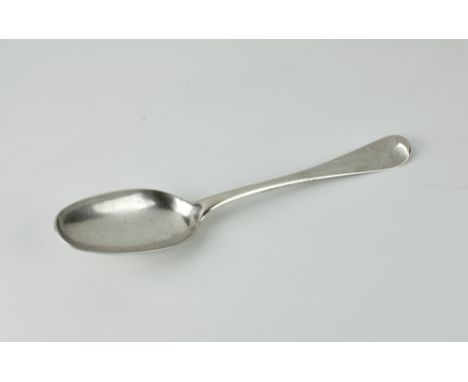 A rare Channel Islands silver Hanoverian pattern soup spoon, maker's mark I.G with coronet, struck once (Jean Gruchy, Jersey 