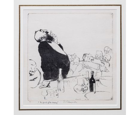after Edmund Blampied, RE (Jersey, 1886-1966), "The Speech of the Evening", lithograph, pub. The Print Collector's Quarterly,