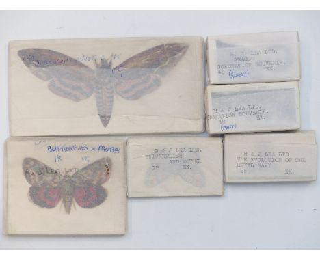 R and J Lea Limited cigarette cards, sets and part sets, individually wrapped with catalogue notes, includes three Butterflie