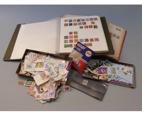 Two albums of all world stamps including a Queen Victoria I R Official 1s dull green and a box of loose stamps