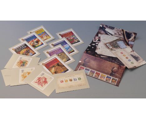 A sheet of GB Harry Potter stamps issued 17th July 2007 together with a Harry Potter presentation pack and a set of PHQ cards