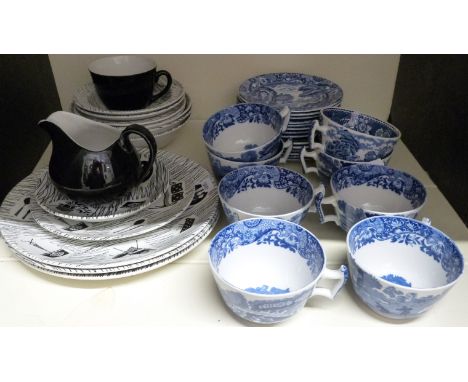 Retro Homemaker dinner and tea ware and a collection of Spode Italian teaware, approximately 36 pieces