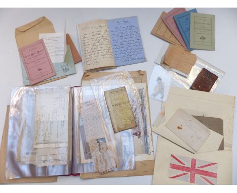 An album of ephemera pertaining to the Rosser family of Cardiff, specifically captain / harbourmaster / pilot Thomas Newland 