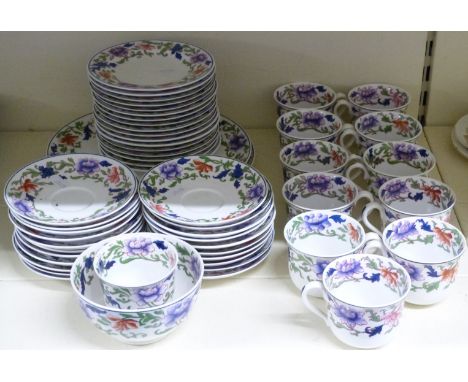 Copeland Spode teaware with 'Retailed by Harrods' to base 52 pieces