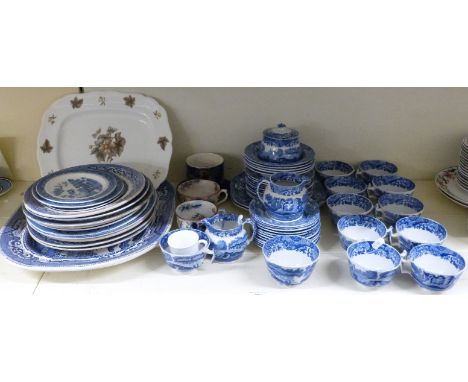 Copeland Spode Italian pattern tea ware and other blue and white ceramics, approximately 45 pieces of Spode, 64 in total
