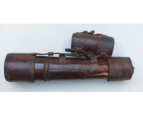 E R Watts &amp; Son ministry marked three-draw brass telescope impressed Tel Sig MkII G.S. 5765, with spare eyepiece, entered