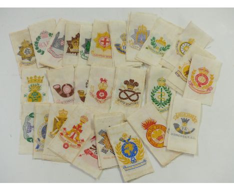 Ansties cigarette silks, part set 53/80 Regimental badges