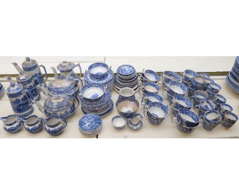 A large quantity of Spode Italian pattern teaware including multiple sizes and quantities of cups and saucers, some sets, tea