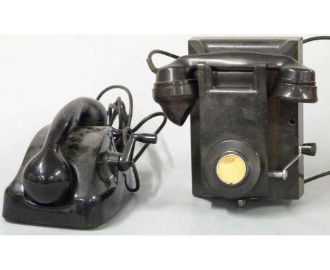 Two vintage telephones by Siemens Brothers London, including one marked South Africa&nbsp;
