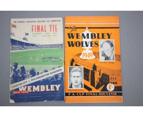 1949 FA Cup Final football programme Leicester City v Wolverhampton Wanderers played 30th April 1949 (no writing but tape rep