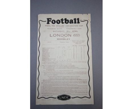 Football/Railways; a handbill with details of special times & ticket prices for attending the 1928, Blackburn Rovers v Hudder