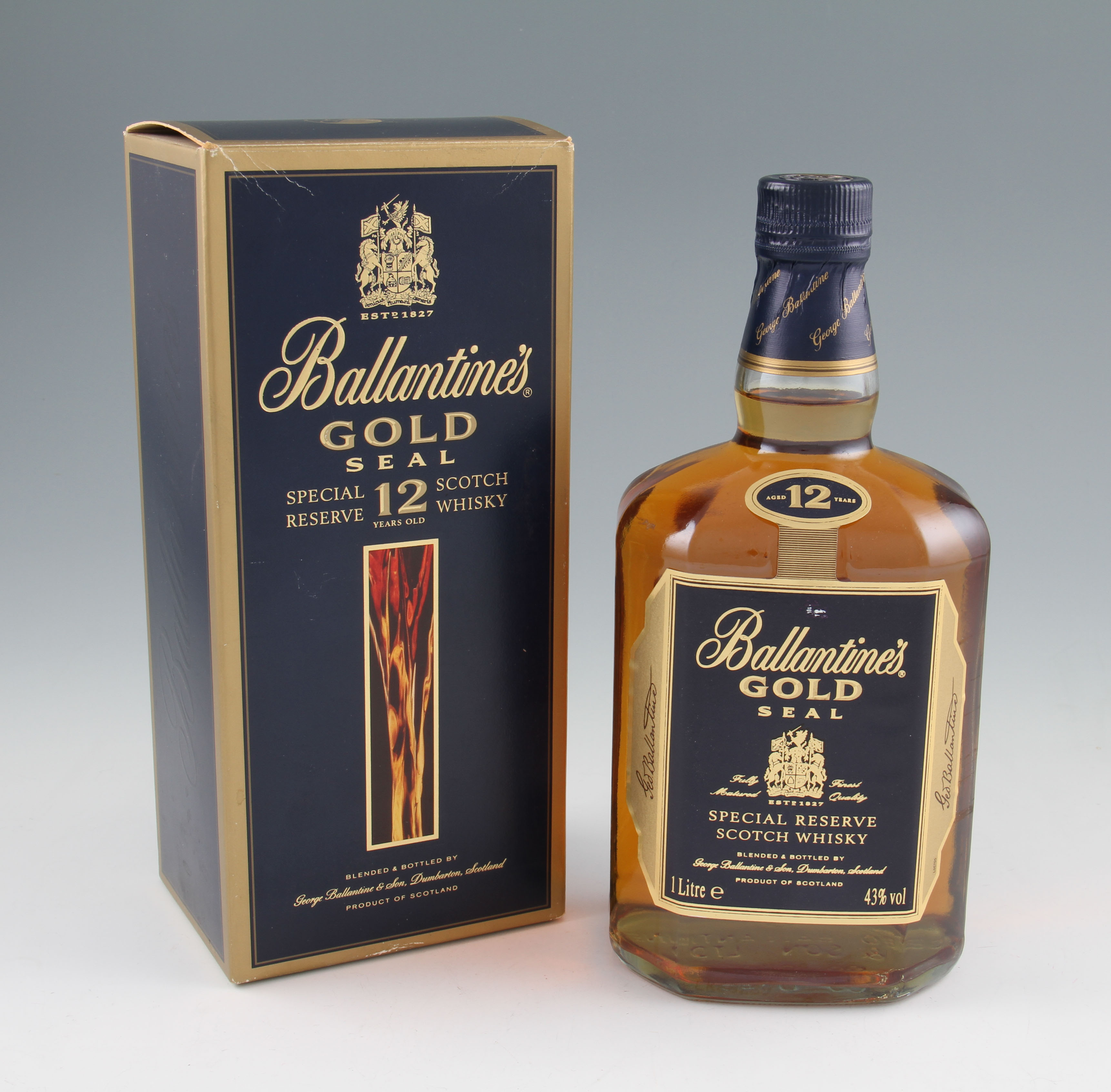 Ballantine's Gold Seal 12 year old Special Reserve Scotch Whisky.