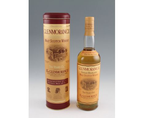 Glenmorangie 10 year old Single Malt Scotch Whisky. Old bottling circa 1990's. 40%, 70cl.