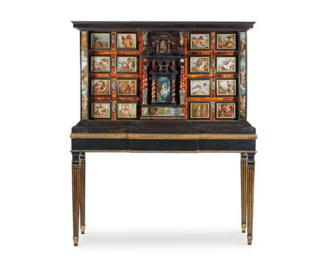 
	
		Y&nbsp;A SOUTH ITALIAN VERRE EGLOMISE, TORTOISHELL, ROSEWOOD, EBONISED AND EBONY CABINET 
		NAPLES, LATE 17TH CENTURY, C