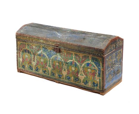
	
		A MOROCCAN POLYCHROME PAINTED PINE COFFER OR TRUNK
		19TH CENTURY
		51cm high, 109cm wide, 43cm deep
		&nbsp;
		&nbsp;

