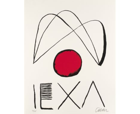 Amerikanische Moderne - - Alexander Calder.  (1898 Philadelphia - 1976 New York). Lexa. (El circulo de piedra). 1970. Farblit