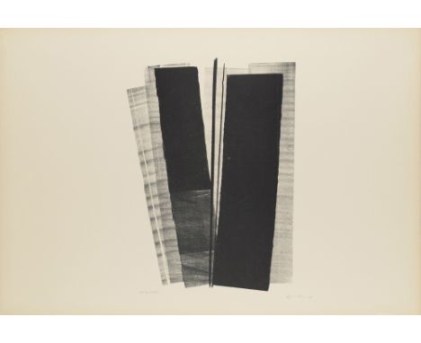 Informel - - Hans Hartung.  (1904 Leipzig - 1989 Antibes). Farandole. 1971. Lithographie auf chamoisfarbenem Vélin. 48 x 33 c