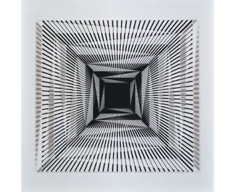 Geometrische Abstraktion - - Marcello Morandini.  (1940 Mantua). Komposition 655B. 2017. 3D-Konstruktion aus Baumwollpapier u