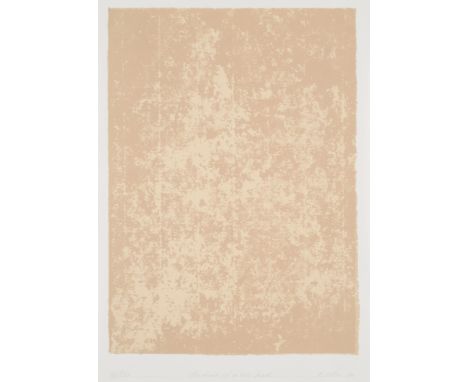 Konkrete Kunst Bernard Villers (1939 Brüssel)Portrait of a rice paper. 1990. Farblithographie auf chamoisfarbenem Bütten. 35 