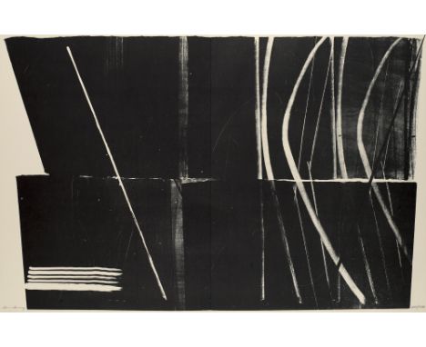 Informel Hans Hartung (1904 Leipzig - 1989 Antibes)Farandole. 1971. Lithographie auf leichtem Karton. 49 x 74 cm (49 x 74 cm)