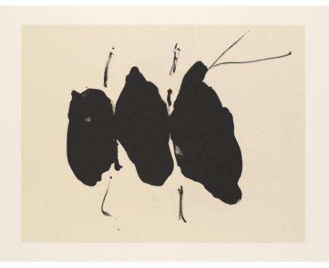 Abstrakter Expressionismus - - Robert Motherwell.  (1915 Aberdeen/Washington - 1991 Greenwich Village). Untitled (aus: Tres P