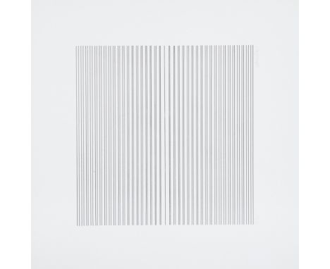 Geometrische Abstraktion - - Francois Morellet.  (1926 - 2016 Cholet). o.T. Lithographie auf kräftigem Papier. 45 x 45 cm (70