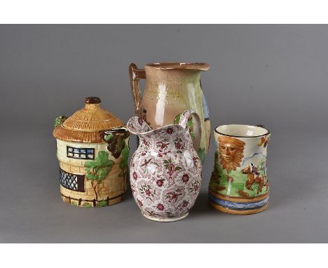 A collection of mid-20th century and later ceramics, including a Beswick 'Cottage Ware' tea set, a Burgleighware Gretna Green