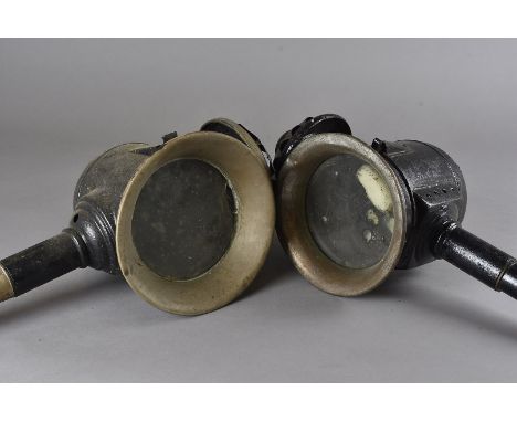 Two vintage carriage lamps, plus a similar rear lamp AF (3) 