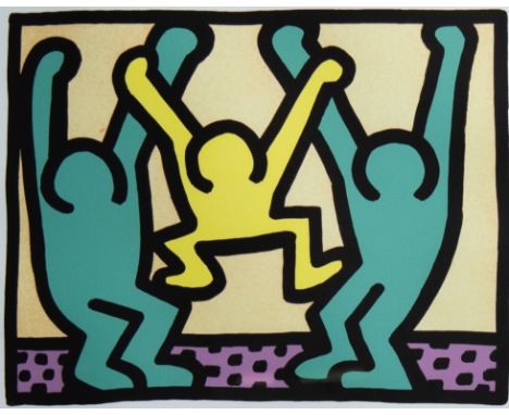 Keith HARING (1958-1990)Colour lithograph numbered 41/150 and signed in the plate.Kleurenlithografie genummerd 41/150 en gete