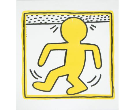 Keith HARING (1958-1990)Lithograph, signed and dated '82.Lithografie, getekend en gedateerd '82.42.5 x 43.5 cm
