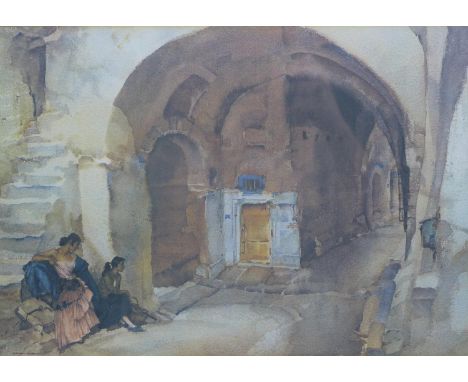 A group of pictures, comprising a print after Russell Flint, 23.3 by 33cm, mounted, glazed and framed, 43.3 by 53.3cm, a prin