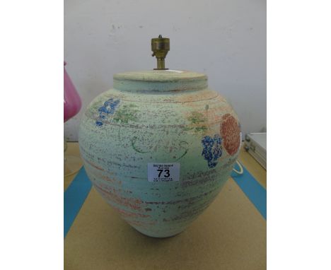 LARGE POTTERY LAMP