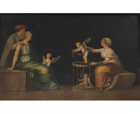Ana Maria Powell (fl.c.1810)'From Herculaneum'signed 'A M Powell' and dated 1811 l.r., oil on panel30.2 x 45.5cmCondition rep