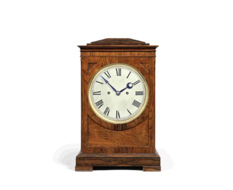 A fine early 19th century rosewood table clockVulliamy, London, No. 1435The rectangular case surmounted with a stepped caddy 